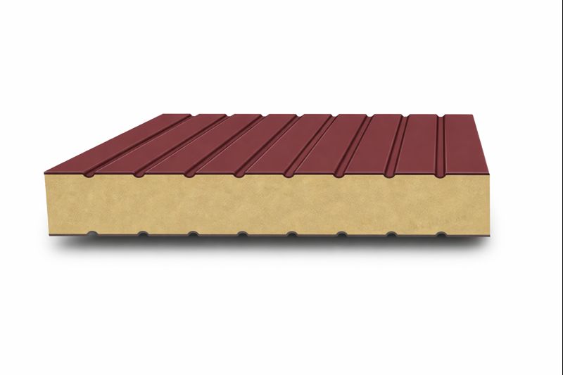 Сэндвич панель PIR без замков 80 мм, ширина 1000 мм, 0.5/0.5 RAL3011